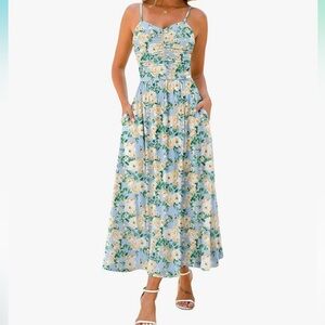 Floral Blue Maxi Dress